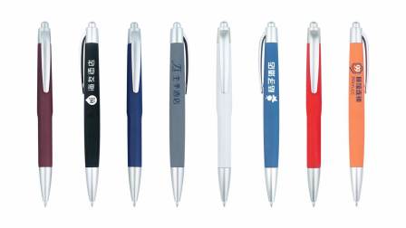 Customized logo for business gift pens, colored spray glue ballpoint pens, press advertising pens, hotel pens, conference pens