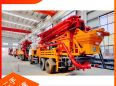 Self mixing concrete pump truck, Tiantuo 38 meter second-hand pump, small and medium-sized pump truck, pumping without picking stones