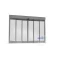 ANFOW stacked automatic door, office sensing overlapping door, customized corridor overlapping sliding door installation