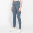 Sports pants for women's fitness running capris with high waist and buttocks lifting tight stitching pockets, peach buttocks, and nude yoga pants