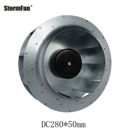 STORM communication base station room air conditioning fan outer rotor backward tilt centrifugal fan 280mm 1950m3/H air volume