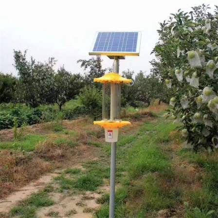 Photovoltaic Power Generation Intelligent Light Control Insect Control Lamp Vertical Pole Electric Shock Insect Control Lamp Farmland Farming Frequency Vibration Mosquito Control Lamp