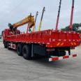 Dongfeng Changxing D7 front four rear eight self-provided cranes XCMG 14 tons, 5 car mounted cranes support staging