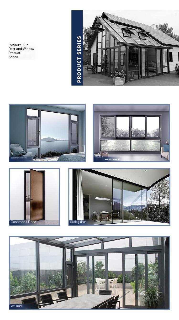 Customized glass Sliding door wholesale manufacturer supports door-to-door delivery of platinum doors and windows
