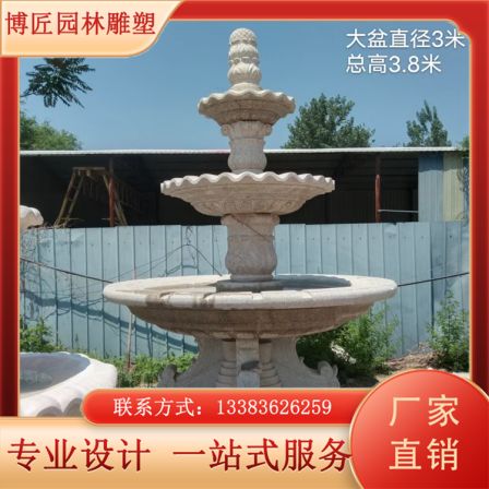 Design, production, and installation of integrated equipment for square water curtain landscape are convenient for potters to carve stone fountains