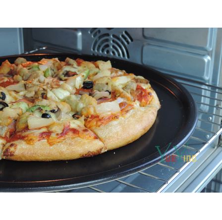 Yueying Round Black Pizza Slate Non stick Crispy bread baking pan Cordierite baking stone oven