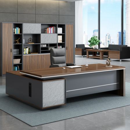 Boss's desk, office desk, chair combination, manager's desk, supervisor's desk, minimalist modern office furniture, president's desk, large class desk