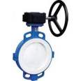 Corona pump valve D341F4 Worm drive lining fluorine butterfly valve lining PTFE manual worm gear soft seal