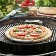 Pizza stone with iron handle barbecue baking set oven pizza baking pan Cordierite pizza stone two piece set