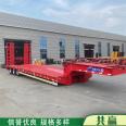 Hongsheng Automobile Industry 13 meter low flat semi-trailer 12 meter excavator trailer 11 meter hook plate trailer