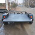 2 ton flat trailer application for additional mechanical tractor Dump truck construction machinery transport vehicle