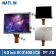 8.0 inch TFT LCD display screen with 800 * 600 TN viewing angle RGB interface