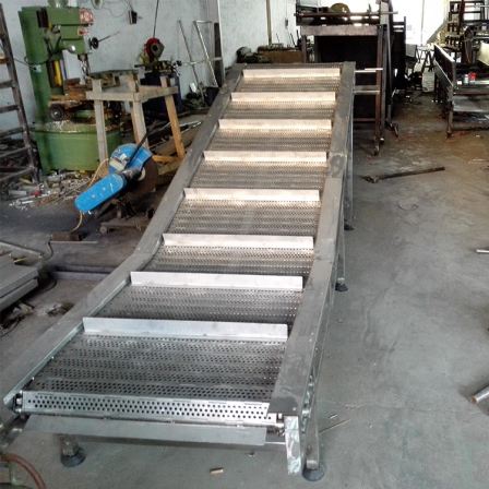 Food cooling and drying net with chain plate conveyor line, climbing chain plate elevator, stainless steel chain plate conveyor equipment