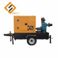 10 inch mobile pump truck water pump unit, large flow diesel engine sewage pump, self priming pump