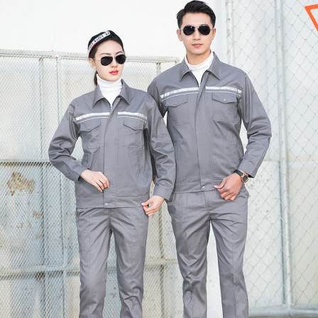 Spring and Autumn Canvas Long sleeved Work Suit Set for Men's Automobile Repair, Cleaning, Property Factory Workshop, Construction Site Labor Protection Clothing Top