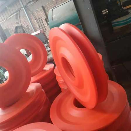 Nylon bearing pulley wrapped in plastic and rubber roller bearing inner diameter flat wheel track