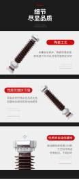 Transformer High-voltage cable porcelain sleeve arrester HY10CX-108/281 stainless steel contact 110KV