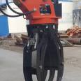 The base sells excavators, wood clips, hydraulic rotary steel grabbing machines, and provides various models