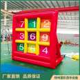 Children's colorful inflatable nine palace grid toys with thickened PVC mobile sports competition air film exclusively provided