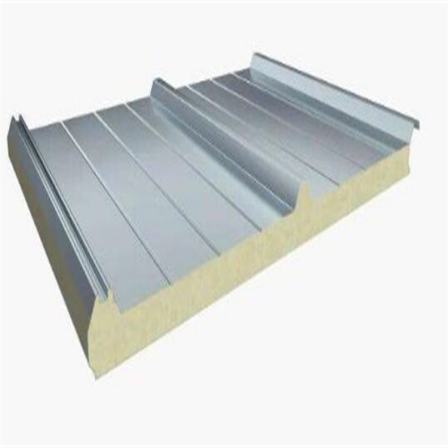 75 thick polyurethane edge sealing rock wool roof panel, Grade A fireproof insulation board, composite board, blue sky supply