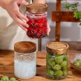 700ml Vintage Begonia Flower Glass Sealed Can Kitchen Household Storage Can Coffee Bean Storage Can Tea Can