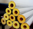 Aluminum foil composite rock wool pipe opening self-adhesive fireproof aluminum foil faced rock wool insulation pipe