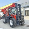 8-ton four-wheel drive off-road forklift with truck crane 4-ton forklift crane integrated machine 5-ton forklift tail crane Jiusheng