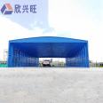 Large storage canopy, aisle shrinkage canopy, outdoor mobile sliding canopy, door-to-door installation