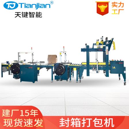 Tianjian Manufacturer Customized Wholesale Carton Tape Sealing Machine Automatic Packaging Machine Tj-3c-102a with Multiple Styles to Choose from