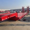 12.5 meter low flat pallet excavator, flat trailer, three-axle hook machine, semi trailer enterprise certification