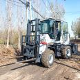 Four wheel drive off-road forklift, 3 tons, 5 tons, 6 tons, side shift forklift, hydraulic loading and unloading, fuel handling, lifting and lowering, multifunctional