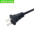 Black two core American standard polarity plug power cord SJT No. 18 all copper wire 13A, American two plug female socket tail manufacturer