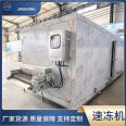 Crab stick tunnel type quick freezer, beef quick freezer, okra single freezer, customized Jinghong