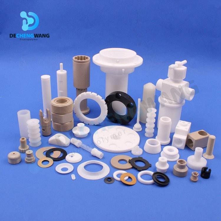 Dechengwang produces PTFE processed parts, PTFE shaped parts, PTFE insulated plastic parts