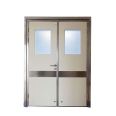 Hospital specific antibacterial steel medical ward doors with single opening and mother leaf support customization