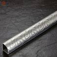 Supply Huachang 304 stainless steel tube with rolled stainless steel mesh embossed straight line tube, laser cutting, cold drawing and polishing