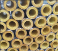 Aluminum foil composite rock wool pipe opening self-adhesive fireproof aluminum foil faced rock wool insulation pipe