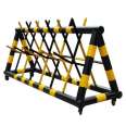 Anti collision movable yellow and black universal wheel anti horse guardrail, school entrance blocking car isolation fence