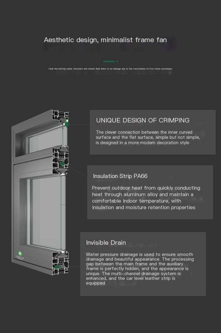 Odyson aluminum alloy bridge cutoff doors and windows, silent windows for office use, insulated outer frames, stable