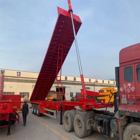 13 meter flatbed rear overturning semi trailer, 40 foot dump trailer, grain transportation, front overturning vehicle can be equipped with locks