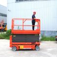 Scissor fork type fully self-propelled elevator, self-propelled hydraulic lifting platform, elevating 18 meters high-altitude work vehicle