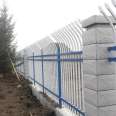 Blue white zinc steel fence manufacturer single bend fence iron fence construction site peripheral transformer power three bar fence