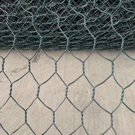 Wrapped plastic green shore mat river protection net, flood prevention and shore fixation cage, hexagonal stone cage cage