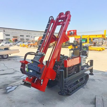 Photovoltaic ground nail pile driver, small solar foundation drilling machine, tracked dual purpose down-the-hole drilling machine