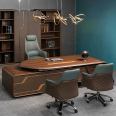Boss's desk, office desk, office furniture, minimalist modern new Chinese style desk and chair combination