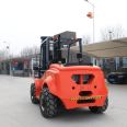 Diesel fork lift truck, four-wheel drive, 3 tons, 5 tons, 6 tons, internal combustion hydraulic handling, lifting crane, off-road forklift