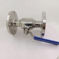 Hygienic food grade straight flange ball valve stainless steel 304 valve biopharmaceutical food and beverage equipment