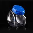 PET plastic bottle 2.5L diagonal transparent bottle shaped bottle nut grain packaging bottle 2500ML wide mouth