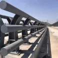 Hot dip galvananized bridge three beams anti-collision lining, provincial road, river landscape