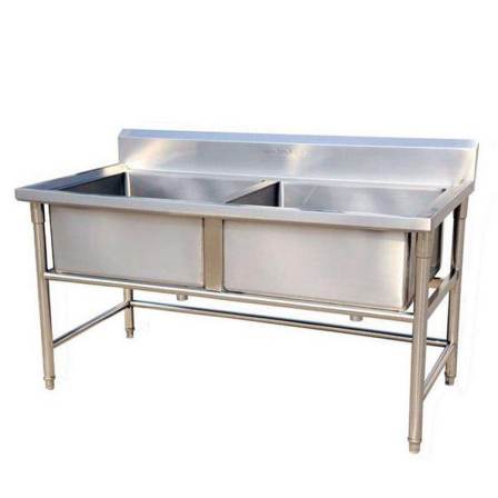 Medical grade four person stainless steel wash basin with foot sensor clean sink in food and drug factory